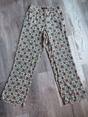 ZARA Floral Wide Leg Palazzo Pants Size XS